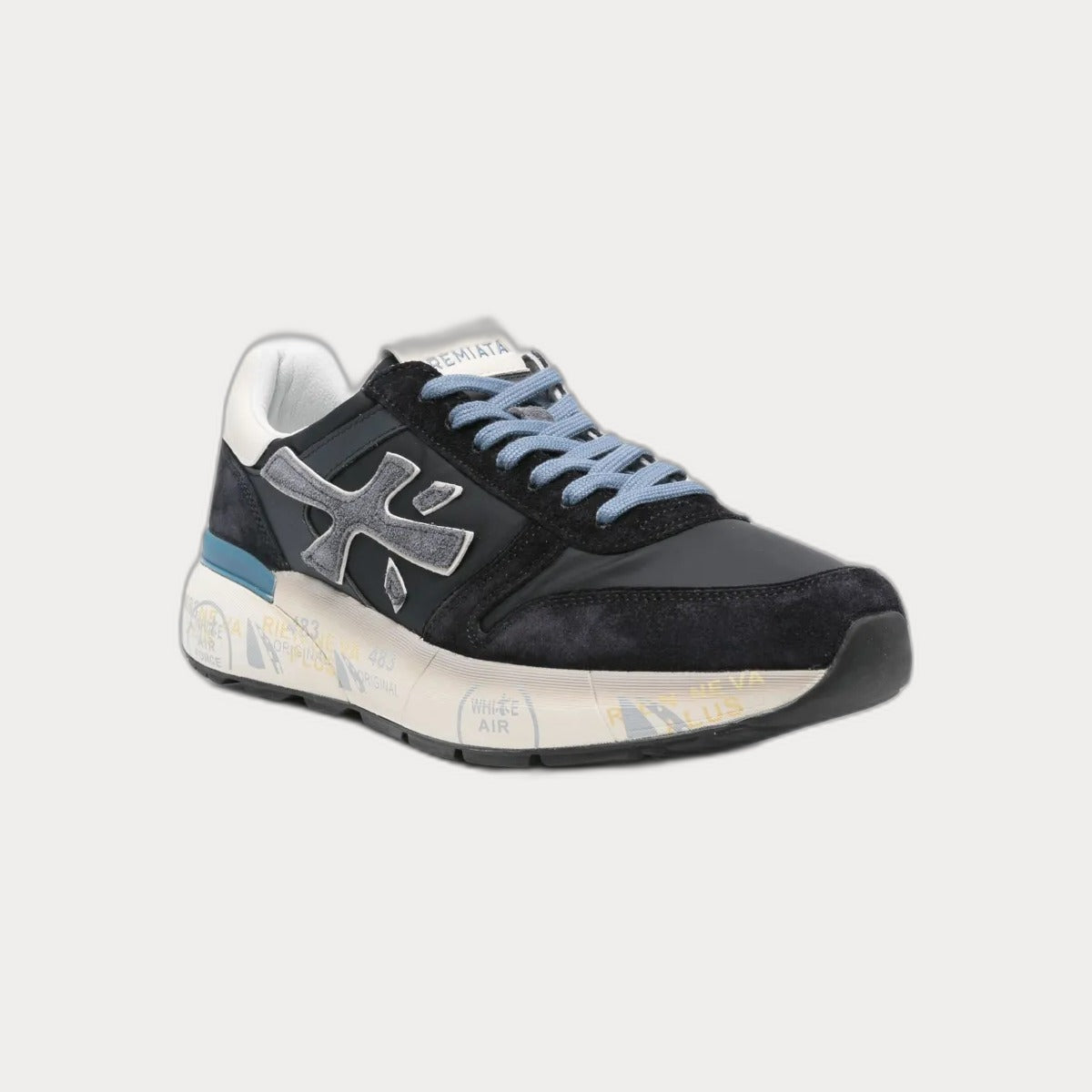 Suede-Leather Low-Top Sneakers