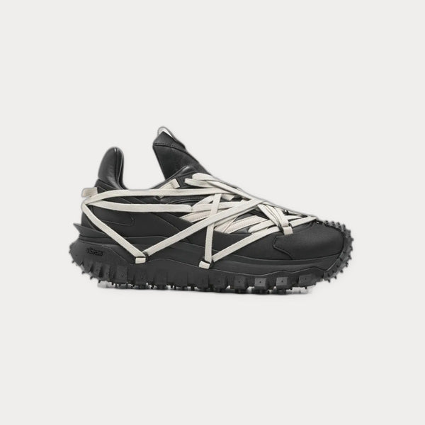 Moncler + Rick Owens Trailgrip Megalace Laced Spiky Sneakers Black