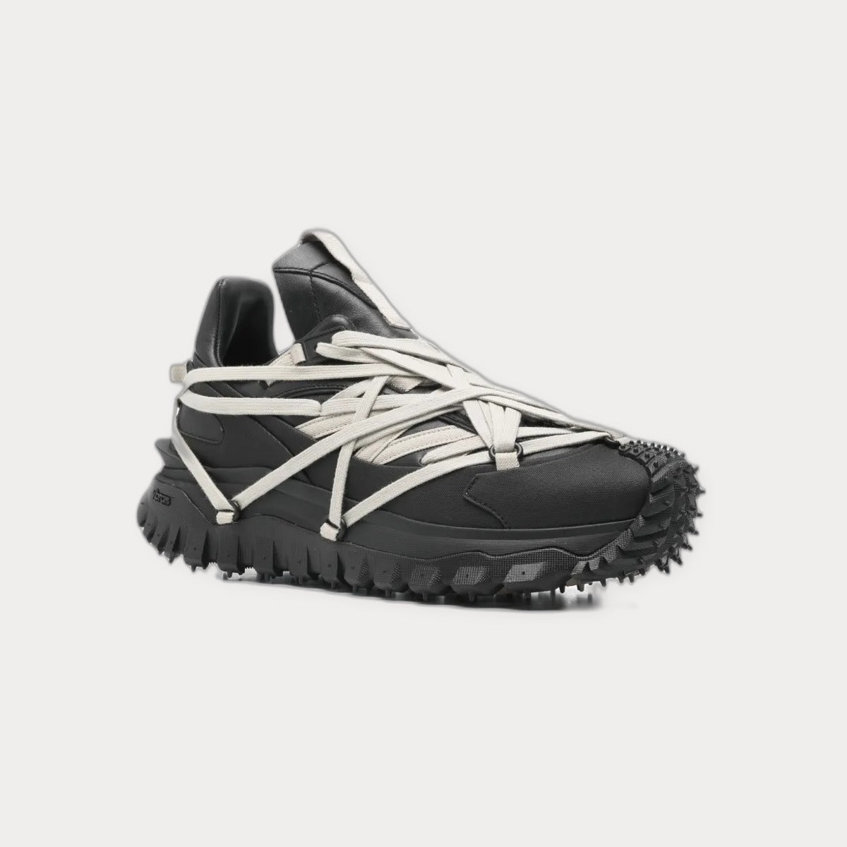 Moncler + Rick Owens Trailgrip Megalace Laced Sneakers Black