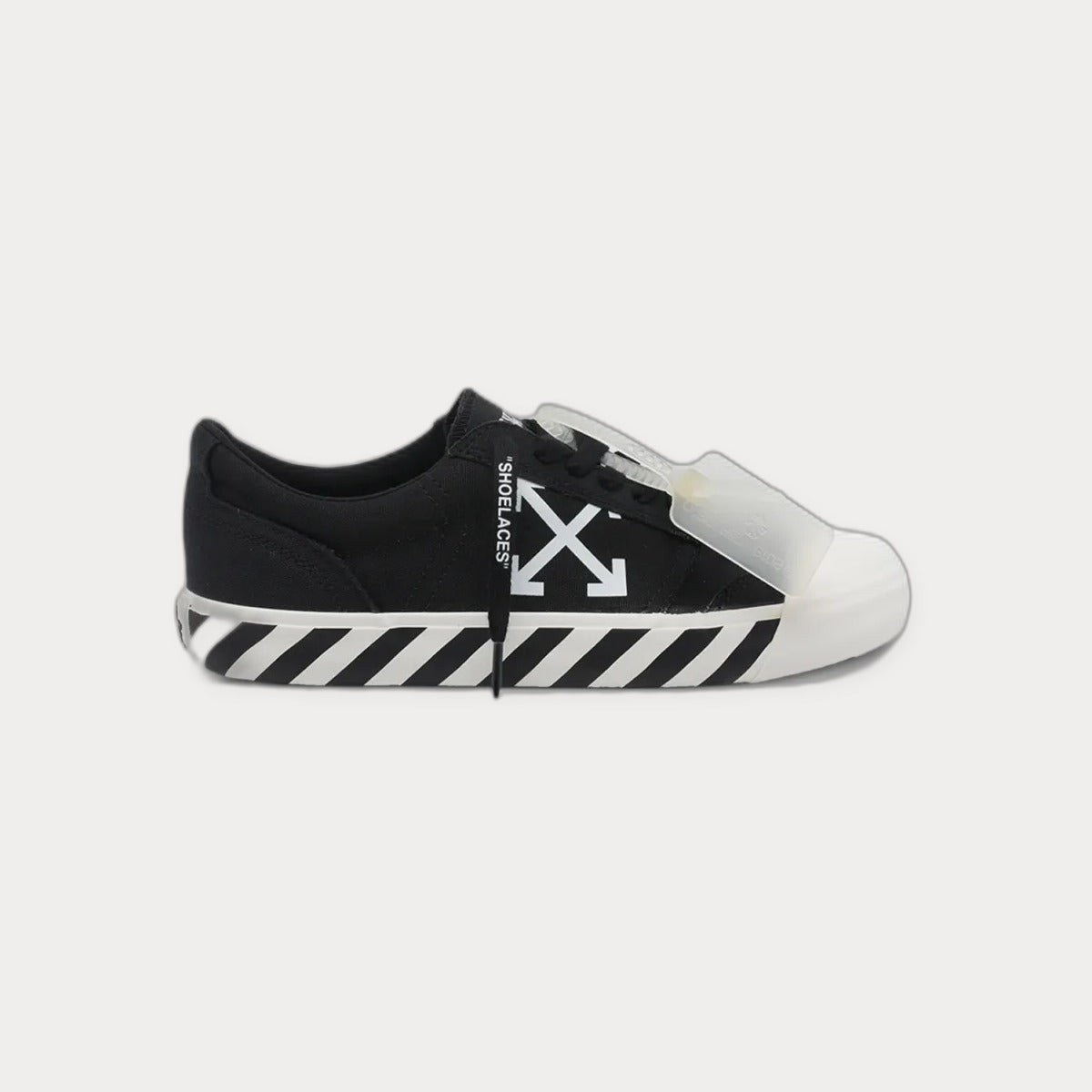 Off-WhiteVulcanized Undercut Logo-Striped Sneakers Black