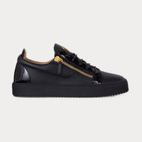 Frankie Double-Zip Low-Top Sneakers Black